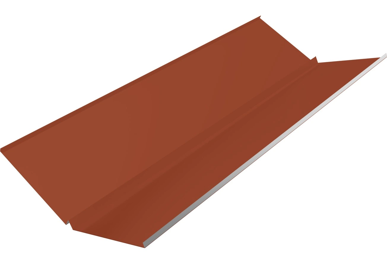 Планка ендовы нижней с компенсатором Grand Line 0,45 Drap СТ RAL 8004 терракота (2м)