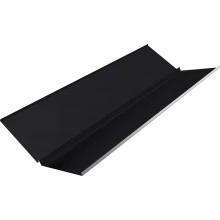 Планка ендовы нижней с компенсатором Grand Line 0,45 Drap СТ RAL 9005 черный (2м)