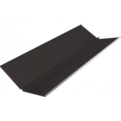 Планка ендовы нижней с компенсатором Grand Line 0,45 Drap СТ RR 32 темно-коричневый (3м) — 795179