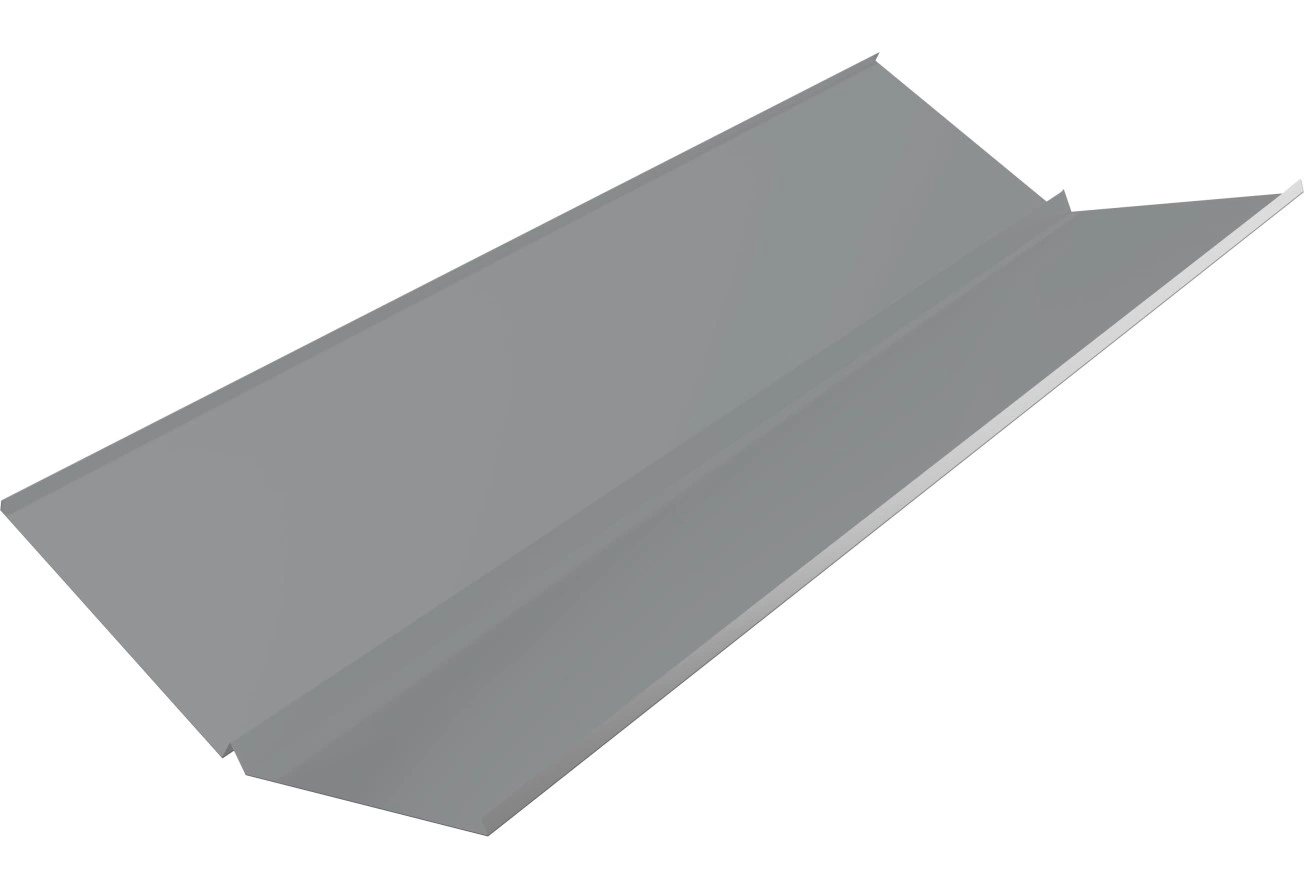 Планка ендовы нижней с компенсатором Grand Line 0,45 Drap ТХ RAL 7004 сигнальный серый (2м)