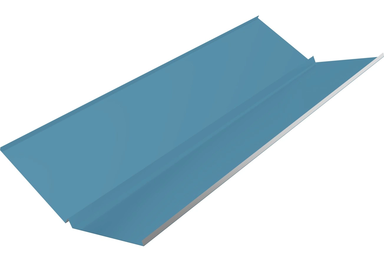 Планка ендовы нижней с компенсатором Grand Line 0,45 Drap ТХ RAL 5024 пастельно-синий (3м)