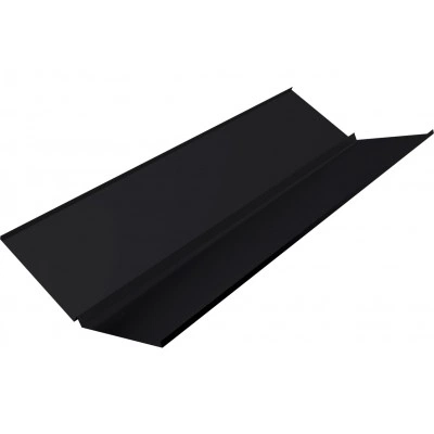 Планка ендовы нижней с компенсатором Grand Line 0,45 Drap ТХ двухсторонний RAL 9005 черный (2м) — 795263 Планка ендовы нижней с компенсатором Grand Line 0,45 Drap ТХ двухсторонний RAL 9005 черный (2м) — 795263