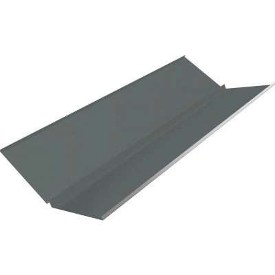 Планка ендовы нижней с компенсатором Grand Line 0,45 ПЭ с пленкой RAL 7005 мышино-серый (2м) — 795432