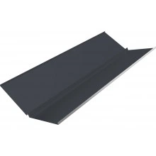 Планка ендовы нижней с компенсатором Grand Line 0,7 ПЭ слим с пленкой RAL 7024 мокрый асфальт (2м)