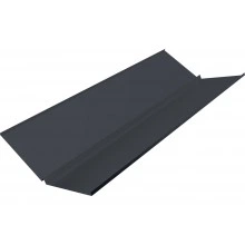 Планка ендовы нижней с компенсатором Grand Line 0,4 ПЭ двухсторонний с пленкой RAL 7024 мокрый асфальт (2м)