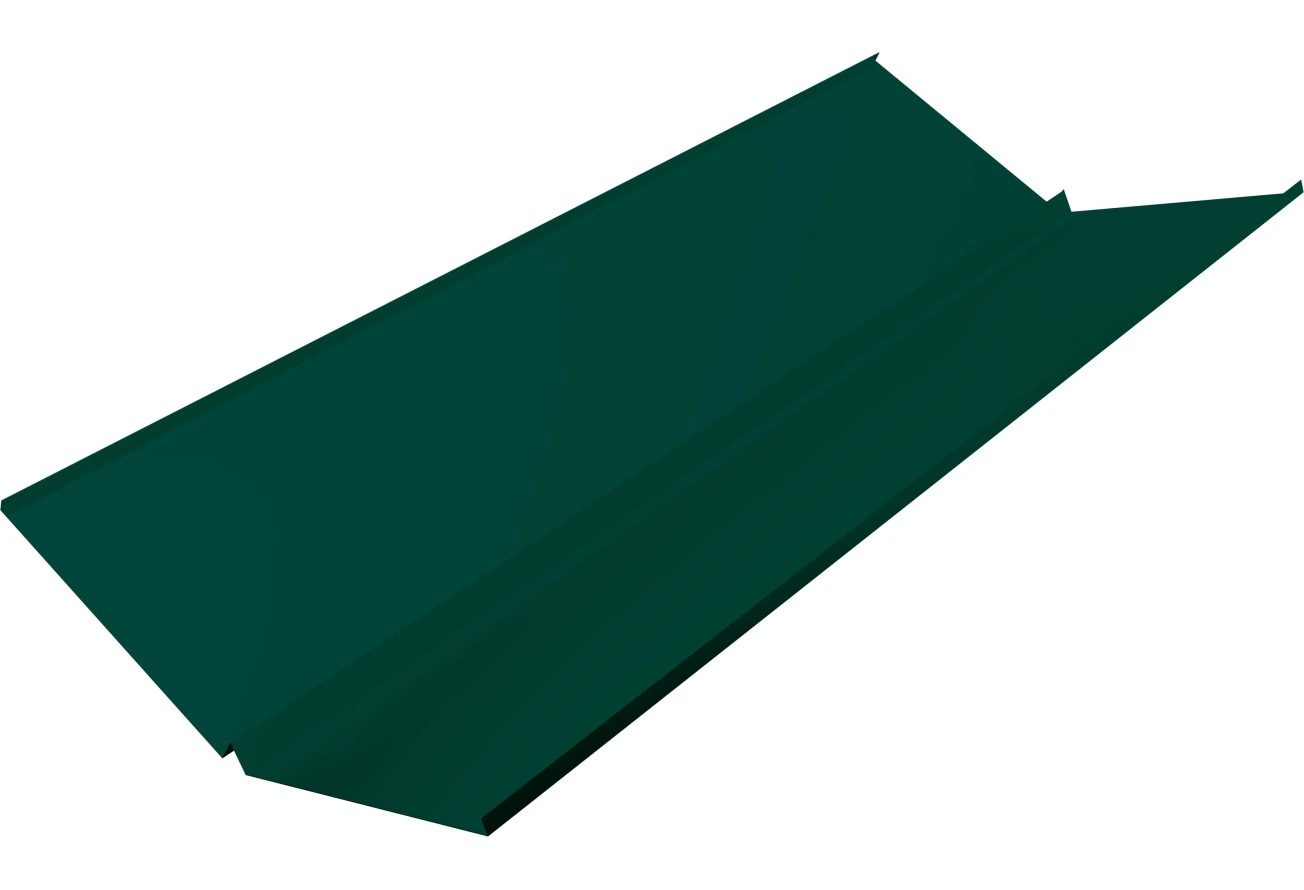 Планка ендовы нижней с компенсатором Grand Line 0,45 ПЭ двухсторонний с пленкой RAL 6005 зеленый мох (2м)