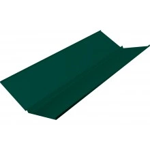 Планка ендовы нижней с компенсатором Grand Line 0,45 ПЭ двухсторонний с пленкой RAL 6005 зеленый мох (3м)