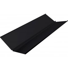 Планка ендовы нижней с компенсатором Grand Line 0,45 ПЭ двухсторонний с пленкой RAL 9005 черный (3м)