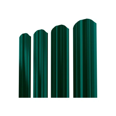 Штакетник Твин XL фигурный Grand Line 0,45 Drap RAL 6005 зеленый мох — 796518 Штакетник Твин XL фигурный Grand Line 0,45 Drap RAL 6005 зеленый мох — 796518