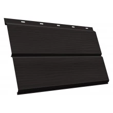Сайдинг металлический ЭкоБрус новый 3D Grand Line 0,45 Drap ТХ двухсторонний RR 32 темно-коричневый
