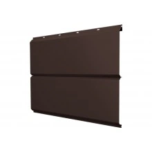 Сайдинг металлический ЭкоБрус новый Grand Line 0,45 Drap TwinColor RAL 8017 шоколад