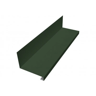 Планка примыкание нижнее к трубе фальц Grand Line 0,5 Сатин матовый ТХ RAL 6020 хромовая зелень (2м) — 798745