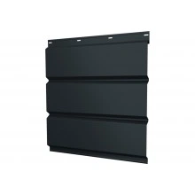 Софит металлический Классик в01 Grand Line без перфорации 0,45 Drap с пленкой RAL 7016 антрацитово-серый