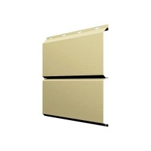 Сайдинг металлический ЭкоБрус Grand Line 0,45 ПЭ слим RAL 1014 слоновая кость