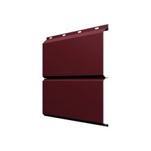 Сайдинг металлический ЭкоБрус Grand Line 0,45 ПЭ слим RAL 3005 красное вино