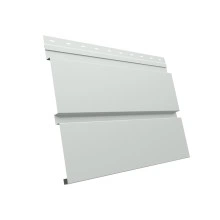 Сайдинг металлический Квадро Брус в02 Grand Line 0,45 ПЭ с пленкой RAL 9003 сигнальный белый