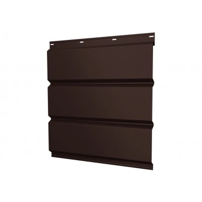 Софит металлический Классик в02 Grand Line без перфорации 0,45 Drap TwinColor RAL 8017 шоколад — 804616