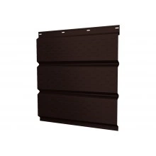 Софит металлический Классик в02 Grand Line полная перфорация 0,45 Drap TwinColor RAL 8017 шоколад