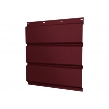 Софит металлический Классик в02 Grand Line центральная перфорация 0,45 Drap RAL 3005 красное вино