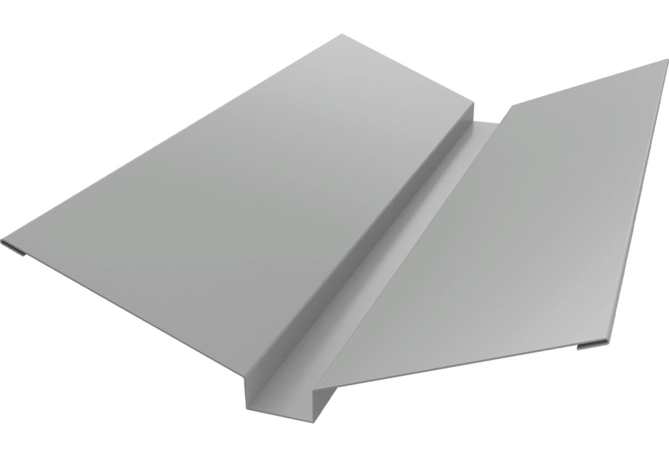 Планка ендовы верхней 115х30х115 Grand Line 0,45 Drap ТХ RAL 7047 телегрей 4 (3м)