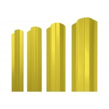 Штакетник М-образный B фигурный Grand Line 0,45 ПЭ RAL 1018 цинково-желтый
