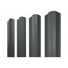 Штакетник М-образный B фигурный Grand Line 0,45 ПЭ RAL 7005 мышино-серый