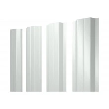 Штакетник П-образный A с прямым резом Grand Line 0,45 Drap ТХ RAL 9003 сигнальный белый