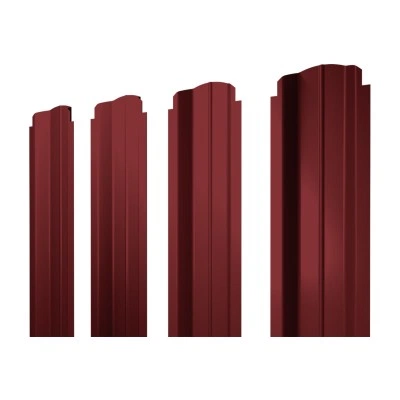 Штакетник П-образный B фигурный Grand Line 0,45 ПЭ RAL 3011 коричнево-красный — 805563 Штакетник П-образный B фигурный Grand Line 0,45 ПЭ RAL 3011 коричнево-красный — 805563