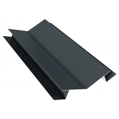 Планка угла внутреннего сложного 135 градусов Блок-хаус новый Grand Line 0,5 Drap RAL 7016 антрацитово-серый (2м) — 807071