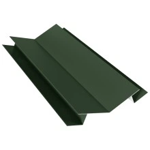 Планка угла внутреннего сложного 135 градусов Экобрус Grand Line 0,5 Сатин матовый ТХ RAL 6020 хромовая зелень (2м)