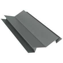 Планка угла внутреннего сложного 135 градусов Экобрус Grand Line 0,45 ПЭ с пленкой RAL 7005 мышино-серый (2м)