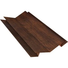 Планка угла внутреннего сложного 135 градусов Блок-хаус новый Grand Line 0,45 Принт Премиум Бразильская вишня темная Фреш TwinColor (3м)