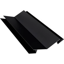 Угол внутренний сложный 75х75 135 градусов Grand Line 0,5 Rooftop Бархат RAL 9005 черный (2м)