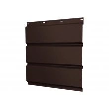 Софит металлический Классик в02 Grand Line без перфорации 0,4 ПЭ с пленкой RAL 8017 шоколад (3м)