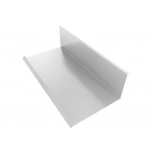 Планка примыкания нижняя к трубе 130х240 Grand Line 0,45 Drap RAL 9003 сигнальный белый (2м)