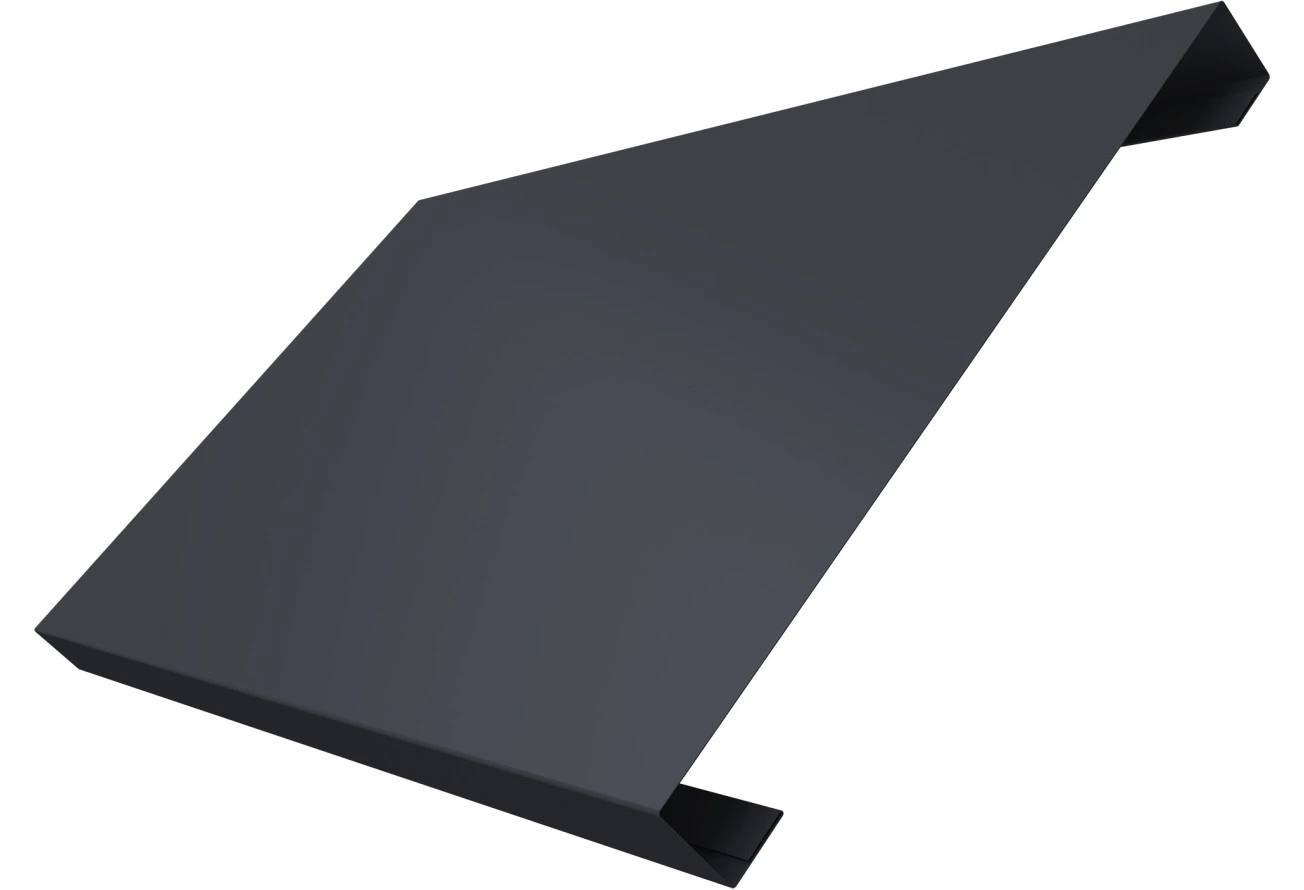 Ламель лицевая 200 забора жалюзи Техас Grand Line 0,45 Drap СТ двухсторонний RAL 7024 мокрый асфальт