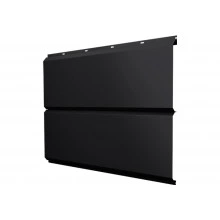 Сайдинг металлический ЭкоБрус новый Grand Line 0,5 Полидэкстер TwinColor с пленкой RAL 9005 черный