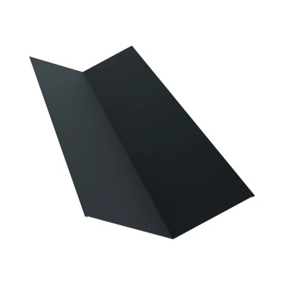 Планка ендовы верхней 145х145 Grand Line 0,5 Полидэкстер TwinColor с пленкой RAL 7016 антрацитово-серый (3м) — 817944