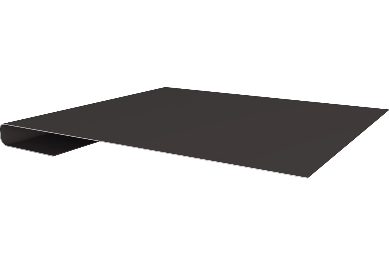 Планка завершающая Grand Line 0,5 Полидэкстер TwinColor RR 32 темно-коричневый (2м)