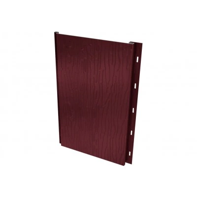 Сайдинг металлический Вертикаль 3D Grand Line 0,45 Drap ТР с пленкой RAL 3005 красное вино — 821309