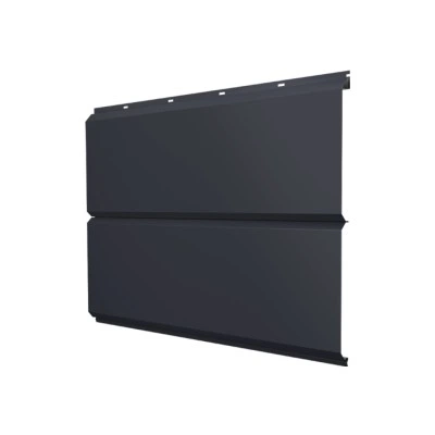 Сайдинг металлический ЭкоБрус новый Grand Line 0,5 GreenCoat Pural БТ матовый с пленкой RR 23 темно-серый (RAL 7024 мокрый асфальт) — 823117
