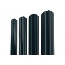 Штакетник Твин XL фигурный Grand Line 0,5 GreenCoat Pural БТ матовый RR2H3 (RAL 7016 антрацитово-серый)
