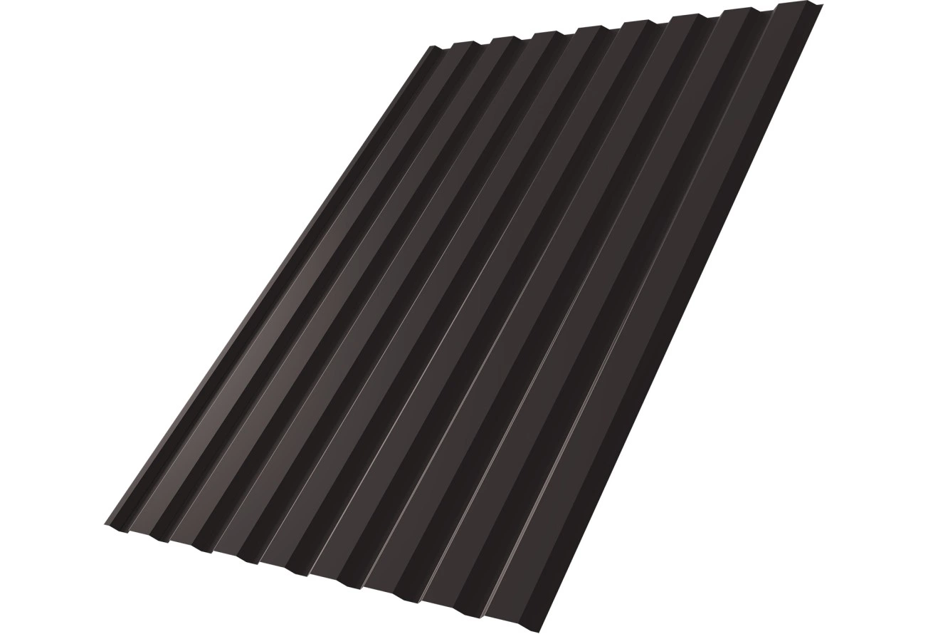 Профнастил С20A Grand Line 0,4 ПЭ двухсторонний с пленкой RR 32 темно-коричневый