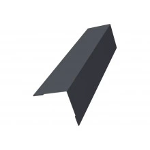 Угол внешний 40х40 Grand Line 0,5 Полидэкстер TwinColor RAL 7024 мокрый асфальт (2м)
