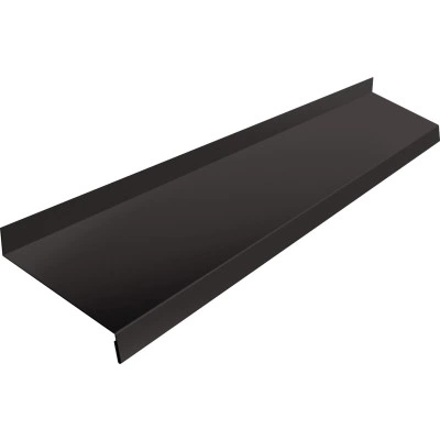 Отлив Grand Line простой 100 мм 0,4 ПЭ двухсторонний с пленкой RR 32 темно-коричневый (3м) — 825017