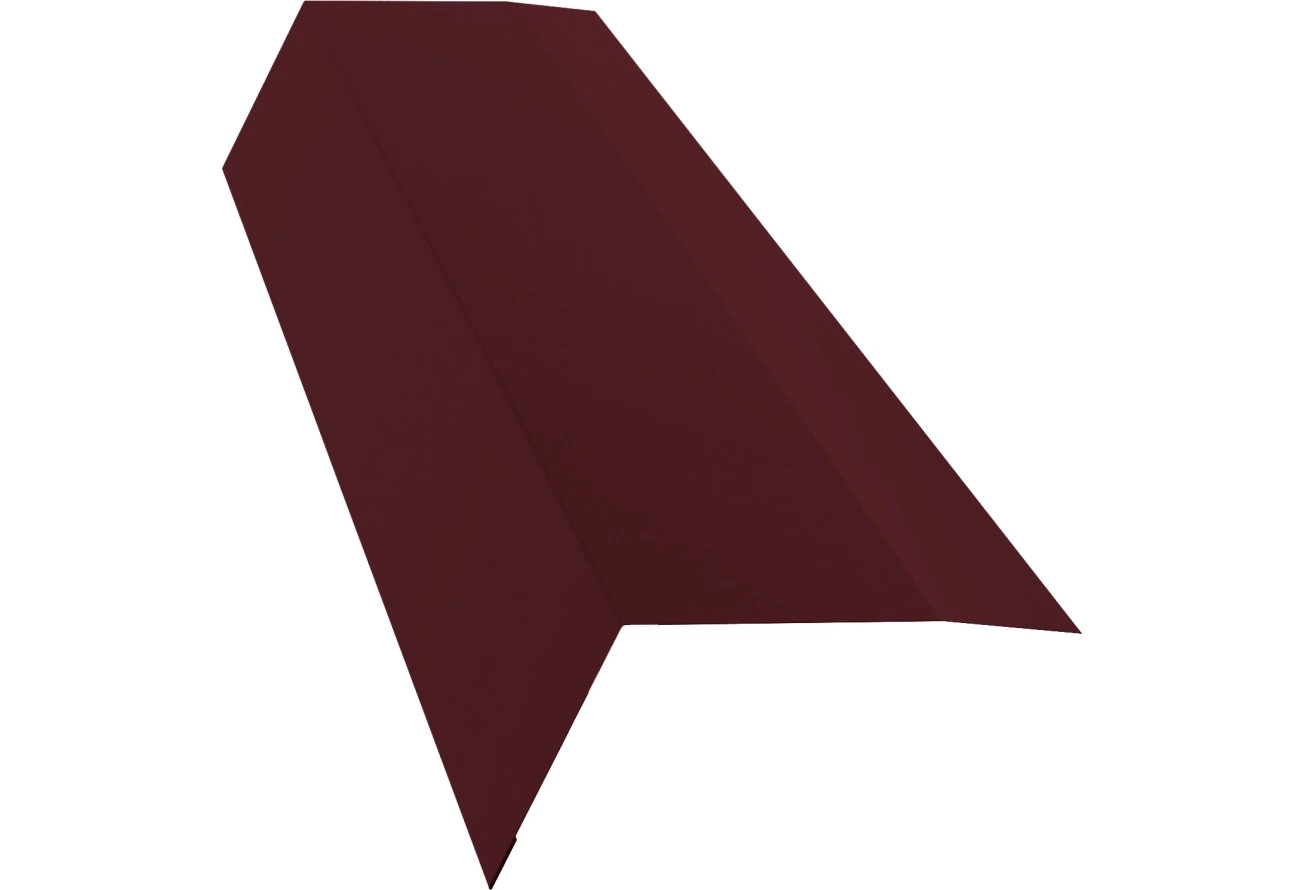 Карнизная планка широкая 98х70 Grand Line 0,45 ПЭ двухсторонний с пленкой RAL 3005 красное вино (2м)