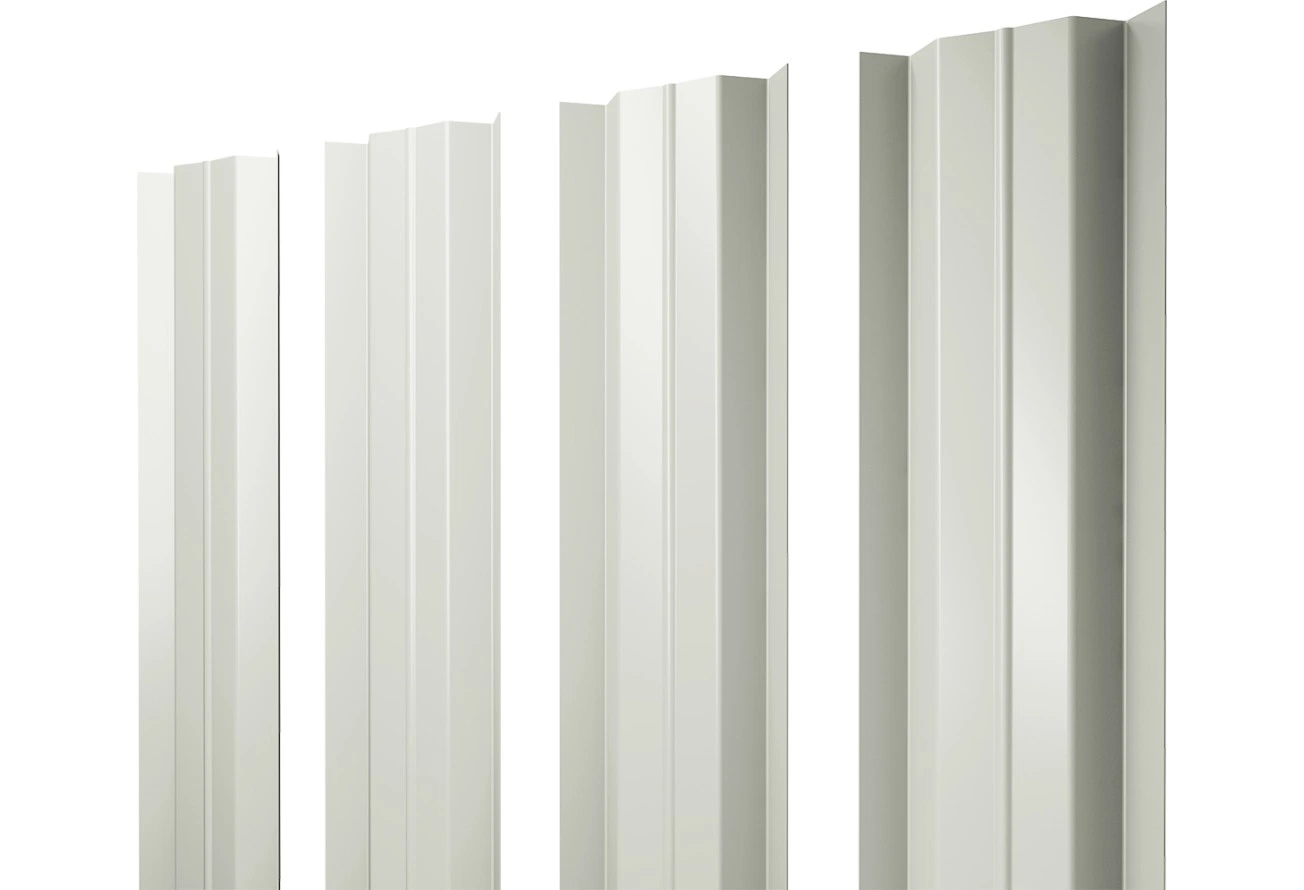Штакетник М-образный B с прямым резом Grand Line 0,45 ПЭ RAL 9002 светло-серый