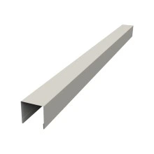 Планка вертикальная лицевая для забора жалюзи Палермо Grand Line 0,45 ПЭ RAL 9002 светло-серый (3м)