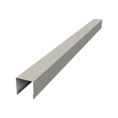 Планка вертикальная лицевая для горизонтального монтажа штакетника Grand Line 0,45 ПЭ RAL 9002 светло-серый (1,8м) — 826636
