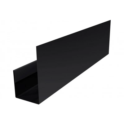 Планка П-образная для стенового профнастила С21 Grand Line 0,5 Velur RAL 9005 черный (3м) — 828117 Планка П-образная для стенового профнастила С21 Grand Line 0,5 Velur RAL 9005 черный (3м) — 828117